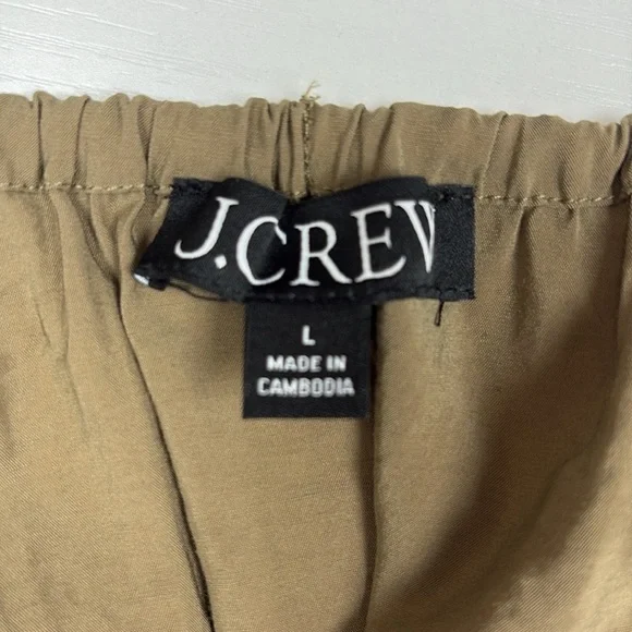 J. Crew Crinkle Keyhole Cami Spaghetti Strap Tank Top Olive Green Large - Picture 8 of 8